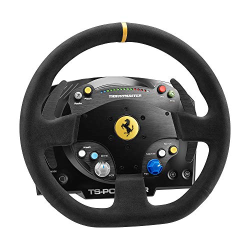 ThrustMaster Volante TS-PC Racer Ferrari 488 Challenge Edition Negro + T-LCM Pedals — Pedales Profesionales magnéticos y con “Load Cell” metálicos y Ajustables para PC, PS4 y Xbox One
