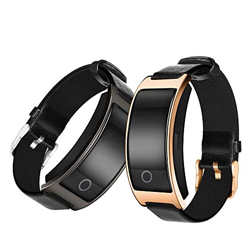 TIB Pulsera Inteligente Reloj Impermeable Reloj de Ritmo cardíaco Pulsador de presión Arterial Paso Hombres y Mujeres Reloj Deportivo,Gold