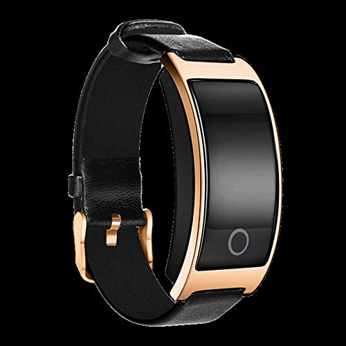 TIB Pulsera Inteligente Reloj Impermeable Reloj de Ritmo cardíaco Pulsador de presión Arterial Paso Hombres y Mujeres Reloj Deportivo,Gold