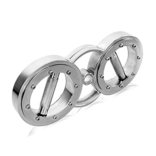 TIM-LI Spinner De Velocidad Multifuncional De 18 Libras, Entrenador De Muñeca De Entrenamiento De Agarre Ajustable De Resistencia para Entrenamiento De Ejercicios En El Hogar O En El Gimnasio,Plata