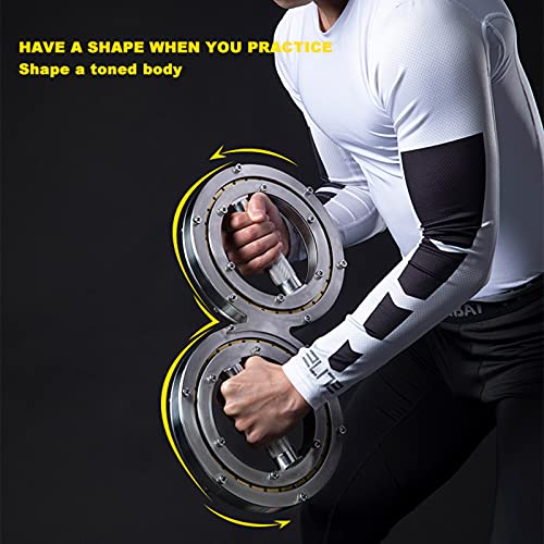 TIM-LI Spinner De Velocidad Multifuncional, Entrenamiento Muscular De Quemaduras Giratorias De 8 Palabras con Empuñaduras Giratorias De 360 Grados para Gimnasio En Casa