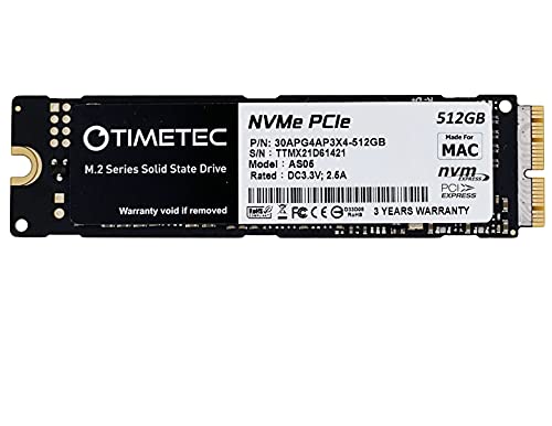Timetec 512GB SSD NVMe PCIe Gen3x4 8Gb/s M.2 2280 3D NAND TLC 350TBW High Performance SLC Cache Read/Write Speed Up to 1,700/1,400 MB/s Internal Solid State Drive for PC Laptop and Desktop (512GB)