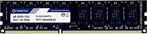 Timetec Hynix IC 4GB DDR3 1333MHz PC3-10600 Unbuffered Non-ECC 1.5V CL9 2Rx8 Dual Rank 240 Pin UDIMM PC Sobremesa Memoria Principal Module Upgrade (4GB)