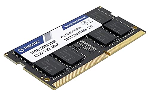 Timetec Hynix IC - Memoria RAM 3200Mhz DDR4 32GB, diseñado para Gaming, Alto Rendimiento, Compatible con AMD e Intel Laptop RAM (3200Mhz 32GB)