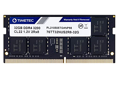 Timetec Hynix IC - Memoria RAM 3200Mhz DDR4 32GB, diseñado para Gaming, Alto Rendimiento, Compatible con AMD e Intel Laptop RAM (3200Mhz 32GB)