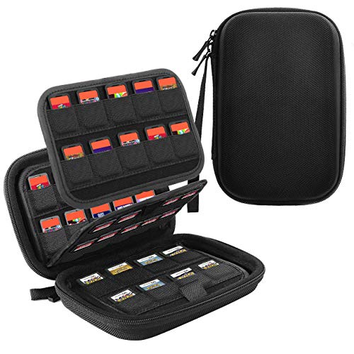 TiMOVO 112 Cartuchos Funda de Juegos para Nintendo Switch Sony PS Vita Game Cards/SD Memory Cards y Nintendo 3DS/DS Game Cards, Caja Portátil de Almacenamiento Organizador de Juegos - Negro