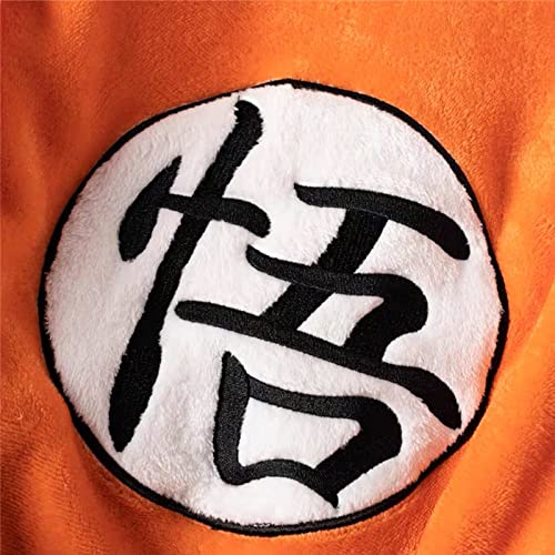 TIMSOPHIA - Albornoz de anime para hombre, súper suave, con cuello de Naranja naranja L/XL