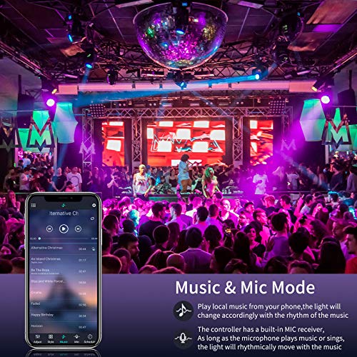 Tiras Led, Bonve Pet 6M Luces Led RGB 5050 Luces Led Habitación Controlas con App y Control Remoto, Tiras led RGB 12V, 16 Milliones de Colores, 28 Modos, Tira de luz para Decoración Dormitorio Cocina