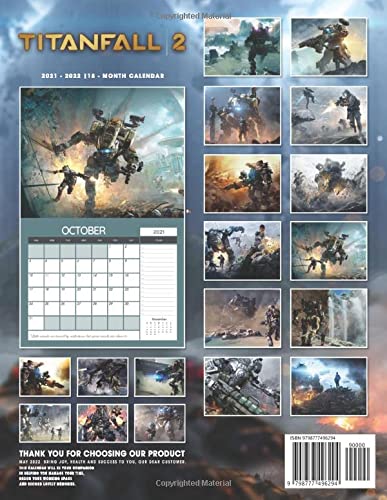 Titanfall 2: OFFICIAL 2022 Calendar - Video Game calendar 2022 - Titanfall 2 -18 monthly 2022-2023 Calendar - Planner Gifts for boys girls kids and ... games Kalendar Calendario Calendrier)