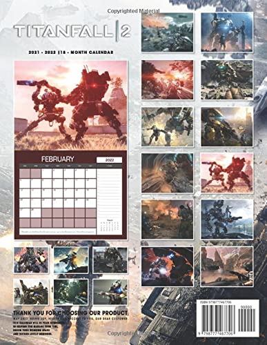 Titanfall 2: OFFICIAL 2022 Calendar - Video Game calendar 2022 - Titanfall 2 -18 monthly 2022-2023 Calendar - Planner Gifts for boys girls kids and ... games Kalendar Calendario Calendrier)