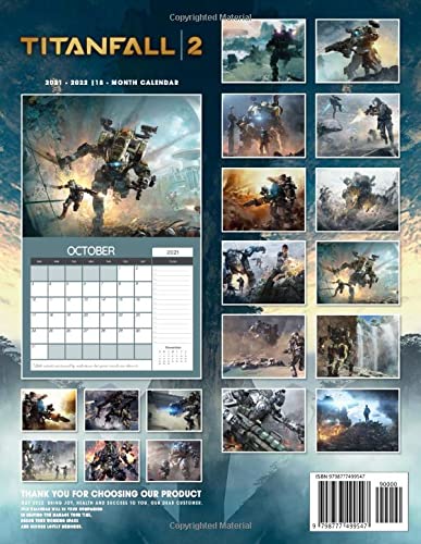 Titanfall 2: OFFICIAL 2022 Calendar - Video Game calendar 2022 - Titanfall 2 -18 monthly 2022-2023 Calendar - Planner Gifts for boys girls kids and ... games Kalendar Calendario Calendrier)