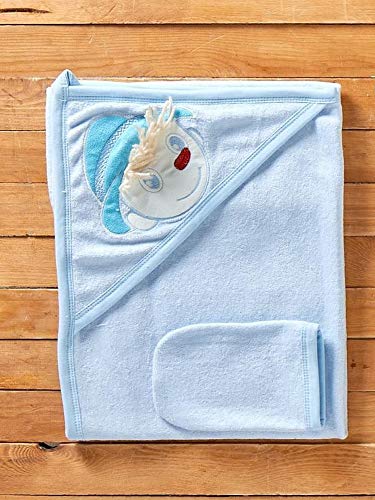 Toalla con capucha con pelo de algodón – Incluye 1 gratis Manopla – con süßem Diseño para bebés y niños pequeños, Stark muy absorbente toalla con capucha para bebés y niños