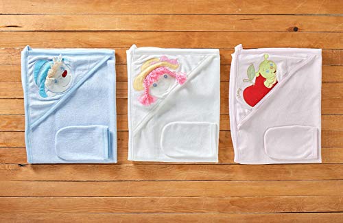 Toalla con capucha con pelo de algodón – Incluye 1 gratis Manopla – con süßem Diseño para bebés y niños pequeños, Stark muy absorbente toalla con capucha para bebés y niños