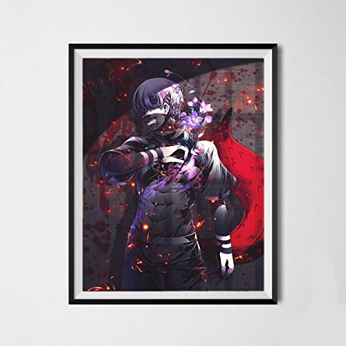 Tokyo Ghost Demon Master Death Ghoul Kaneki Ken - Póster de Anime japonés para decoración de Dormitorio de 20 x 20 cm, Juego de 6, sin Marco