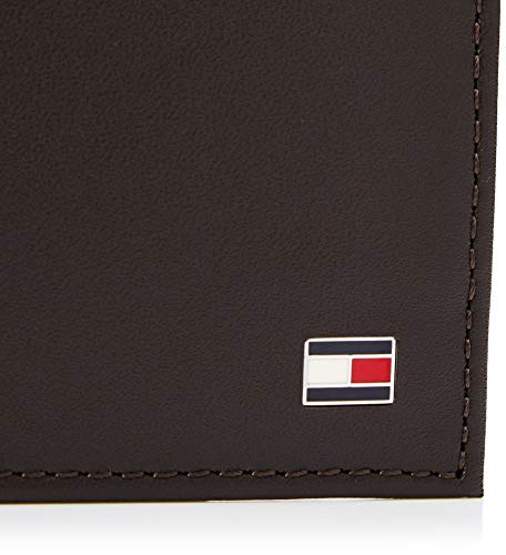 Tommy Hilfiger Eton Mini CC Wallet, Cartera para Hombre, Brown, OS