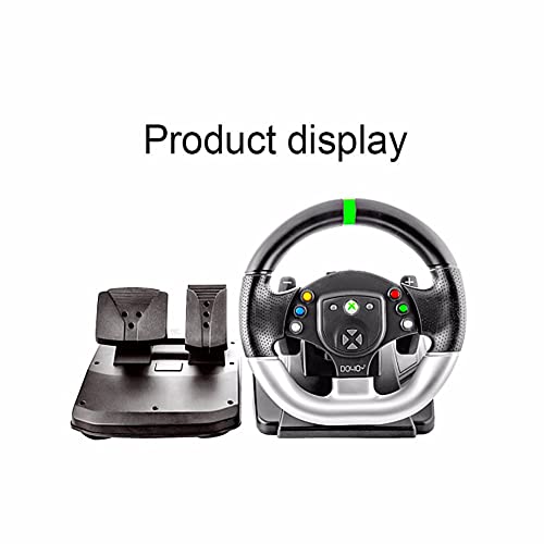 TONG Volante del Juego De Carreras, Simulador De Conducción De 270 °, Volante con Pedal Y Palanca De Engranajes, Adecuado para Xbox 360 / PS 3 / PC XInput & Dinput Modes/Switch/Android