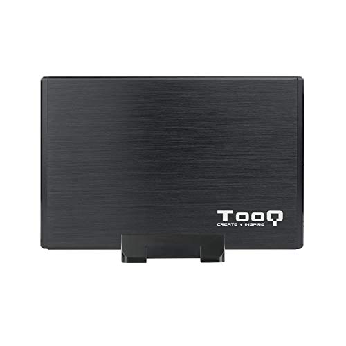 TooQ TQE-3527B - Carcasa para discos duros HDD de 3.5", (SATA I/II/III, USB 3.0), aluminio, indicador LED, Color Negro