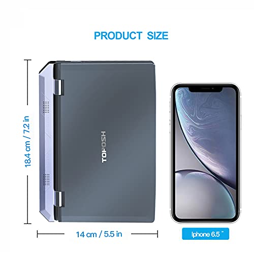 TOPOSH Ordenador portátil Windows 10 de 7 pulgadas, pantalla táctil de 8 GB de RAM, 256 GB de ROM, Intel Celeron J3455, procesador Quad Core 1,5 GHz con teclado QWERTY US , Bluetooth, WiFi-Gris