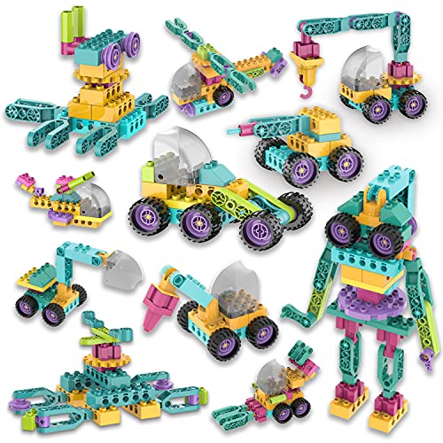 ToppiGo Juego de construcción de bloques de construcción para niños, 102 piezas Stem creativo juguete de edificio juguete educativo para niños y niñas a partir de 2, 3, 4, 5 años + 21 modelos