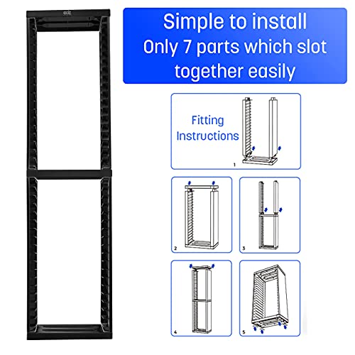 Torre de almacenamiento de juegos universal – Almacena 36 discos Blu-Ray o juegos – Soporte para juegos para PS4, PS5, Xbox One, Xbox Series X/S, Nintendo Switch Games y discos Blu-Ray
