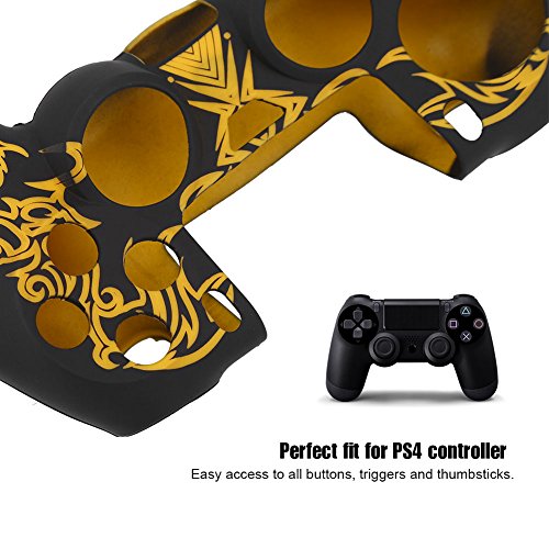 Tosuny Funda para Mandos de PS4 Silicona Suave, Estuche Carcasa Protectora Cubierta de Shell para Sony Playstation 4 Controlador(Amarillo)