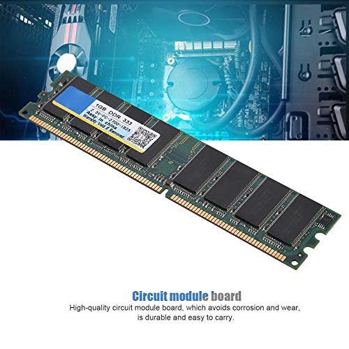 Tosuny Memoria de Escritorio 1G, 1GB 333MHZ 2.5V 184Pin DDR PC-2700 Memoria de computadora de Escritorio RAM Compatible para Intel y para Placas Base AMD