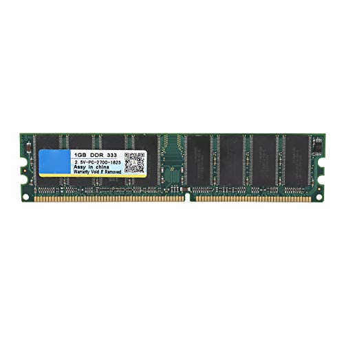 Tosuny Memoria de Escritorio 1G, 1GB 333MHZ 2.5V 184Pin DDR PC-2700 Memoria de computadora de Escritorio RAM Compatible para Intel y para Placas Base AMD