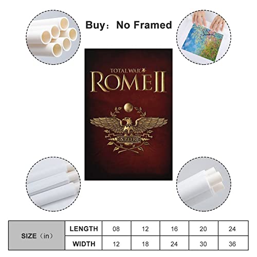 Total War ROME - Póster decorativo para pared, diseño de roma de 2 piezas, 60 x 90 cm