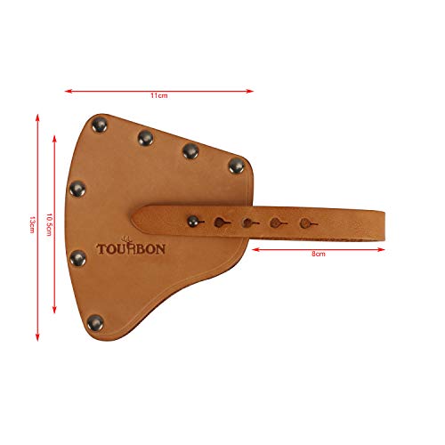 Tourbn Funda de piel para cabeza de hacha de un solo pedazo con bucle ajustable