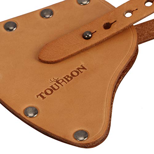 Tourbn Funda de piel para cabeza de hacha de un solo pedazo con bucle ajustable