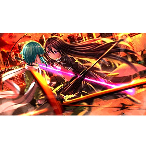 Toy Factory Puzzle, Sword Art Online 300/500/1000 Pieza for Juguetes for niños Regalo de cumpleaños Pegatinas Rompecabezas PA11 Puzzle (Color : A, Size : 1000PC)