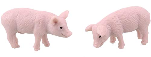 TOYLAND® Pack de 8 Figuras de Animales de Cerdos y lechones Blancos Grandes a Escala 1:32 - The Farm Collection - Figuras de Animales coleccionables