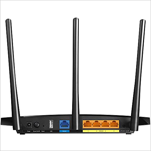TP-Link AC1750 Archer C7 - Router Gigabit inalámbrico de doble banda, 2.4 GHz a 450 Mbps y 5 GHz a 1300 Mbps, Gigabit Puerto, USB 2.0, 3 antenas externas de doble banda