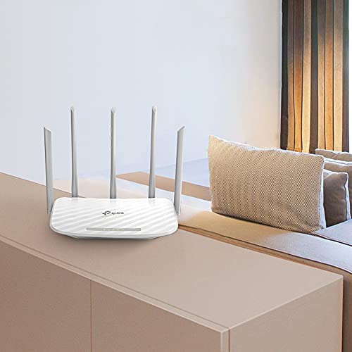 TP-Link Archer C60 - Router Inalámbrico AC1350, Banda Dual 5GHz/2GHz, MU-MIMO 2x2, 5 Antenas Externas, Puerto LAN 4x10/100Mbps, Puerto WAN 1x10/100Mbps, Velocidad 1350Mbps, Control Parental, Blanco
