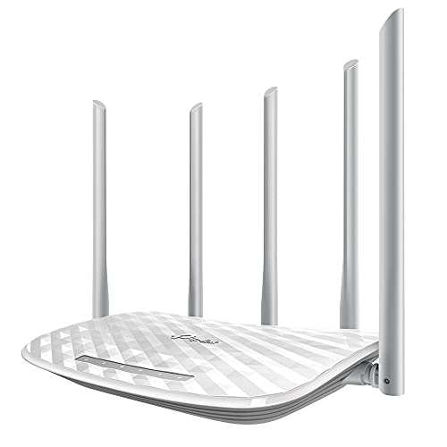 TP-Link Archer C60 - Router Inalámbrico AC1350, Banda Dual 5GHz/2GHz, MU-MIMO 2x2, 5 Antenas Externas, Puerto LAN 4x10/100Mbps, Puerto WAN 1x10/100Mbps, Velocidad 1350Mbps, Control Parental, Blanco