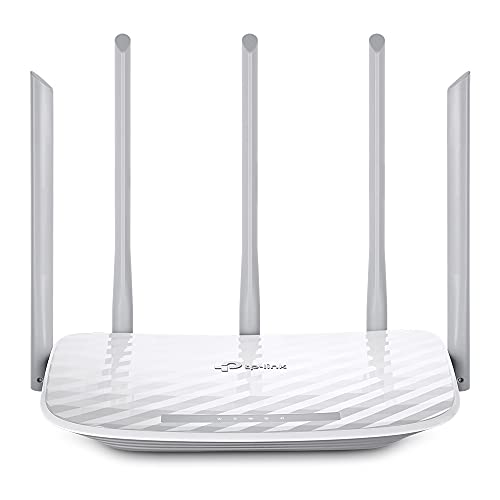 TP-Link Archer C60 - Router Inalámbrico AC1350, Banda Dual 5GHz/2GHz, MU-MIMO 2x2, 5 Antenas Externas, Puerto LAN 4x10/100Mbps, Puerto WAN 1x10/100Mbps, Velocidad 1350Mbps, Control Parental, Blanco