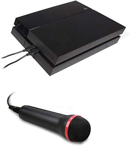 TPFOON - Micrófono con Cable USB de 4 Metros para Guitar Hero, Rock Band, Let's Sing, Singsatr - Wired Microphone Compatible con PS2, PS3, PS4, Wii, Wii u, Nintendo Switch, Xbox 360, Xbox One, PC