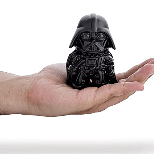 TPLF Star Wars - Molinillo de hierbas Darth Vader de 5 cm, 3 piezas, con recipiente de almacenamiento para especias - Caja de regalo, triturador de 3 partes, original molinillo de fantasía