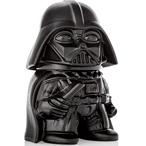 TPLF Star Wars - Molinillo de hierbas Darth Vader de 5 cm, 3 piezas, con recipiente de almacenamiento para especias - Caja de regalo, triturador de 3 partes, original molinillo de fantasía