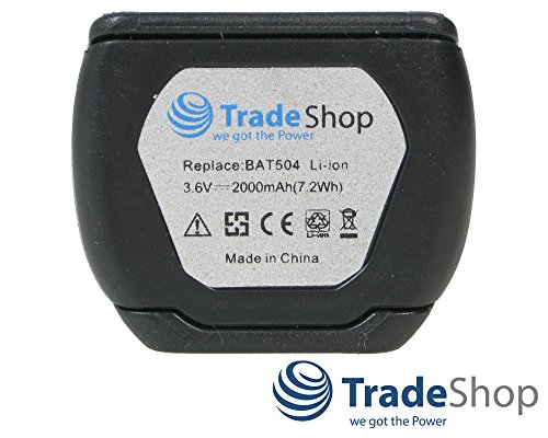 Trade-Shop Premium - Batería de ion de litio (3,6 V, 2000 mAh, sustituye a Bosch BAT504 2607336242 2607336241) para PS-10 SPS-10 SPS-10-2 GSR Mx2 Drive GSR PRODRIVE 36019-A-201010