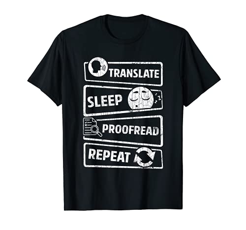 Traductor Divertido Traducir Dormir Corregir Gráfico Camiseta