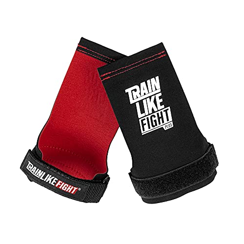 TRAINLIKEFIGHT Icon 0H - Calleras para Cross Training, calistenia, Ejercicios gimnásticos, protección para Tus Manos - Red Plus - M