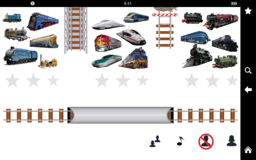 Trains, locomotives, steam and tank engines, all in one amazing memory matching game!