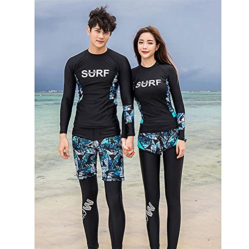 Traje De Neopreno Agregar Fertilizante Traje De Buceo 3-PC Conjunto De Manga Larga Elástica Sacre De Sol Sailboat Canoa Natación MUMUJIN (Size : L)