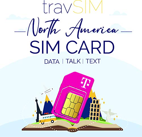 travSIM - Tarjeta SIM de USA (Tarjeta SIM de T-Mobile) Válida por 10 Días - Datos móviles 3G 4G LTE de 50GB – Estados Unidos Tarjeta SIM T-Mobile de US (Funciona en Canadá y México, 5GB Combinados)