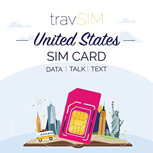 travSIM - Tarjeta SIM Prepaga T-Mobile para EE. UU. - Datos De Internet Móvil De 50 GB, Llamadas Y Textos Ilimitados para Los Estados Unidos - Se Permite La Conexión - 4G LTE por 30 Días
