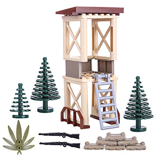 TRCS Juego de armas militares para minicaballeros, figuras de soldados, policía SWAT, WW2, escena militar de batalla, compatible con Lego