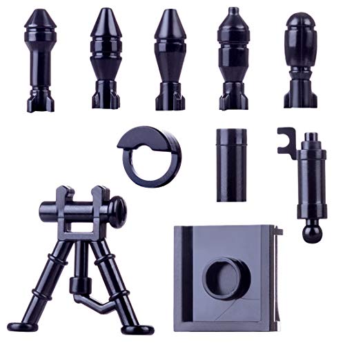 TRCS Juego de armas militares para minicaballeros, figuras de soldados, policía SWAT, WW2, escena militar de batalla, compatible con Lego