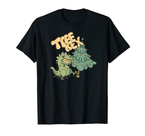 Tree Rex - Lindo juego de palabras de Navidad T-Rex Dino Camiseta