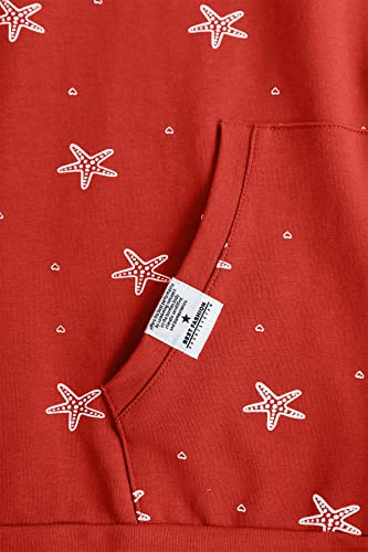 TrendiMax Sudadera con Capucha Chaqueta Cremallera Casual Otoño Invierno Hoody Sweatjacket Deporte Rojo M